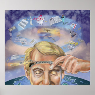 The man with the zipper poster