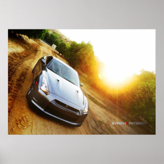 "The Mandarin" Poster Print Nissan GT-R in Grove