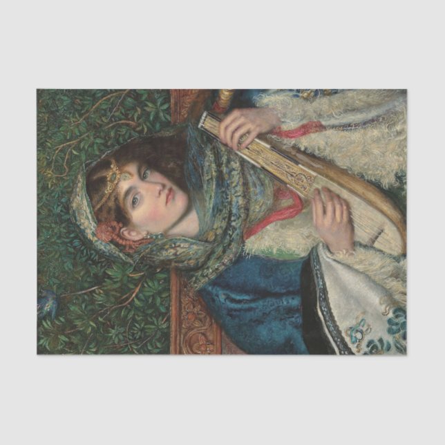 The Mandolin by James Smetham Tissue Paper (Front)