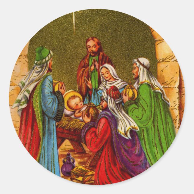 The Manger Classic Round Sticker (Front)
