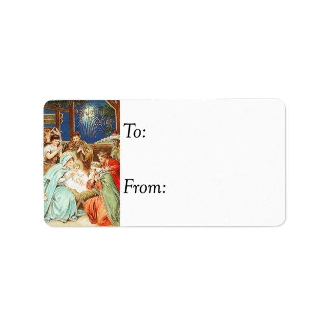 The Manger Scene Gift Tag (Front)