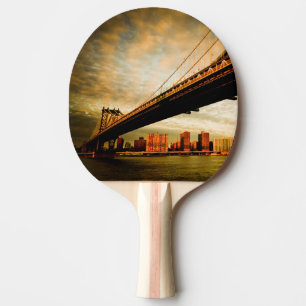 The Manhattan bridge view from Brooklyn side (NYC) Ping Pong Paddle