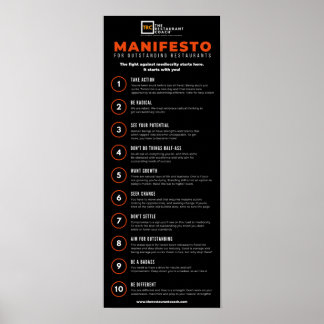 The Manifesto for Outstanding Restaurants 2.0 Poster