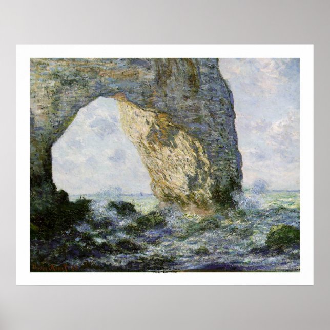 The Manneporte by Claude Monet Poster (Front)