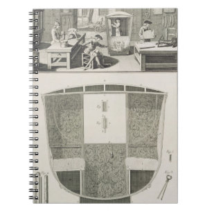 The manufacture of a sedan chair in a coachbuilder notebook