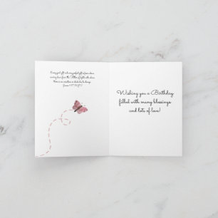 The Many Blessings Butterfly Birthday  Card