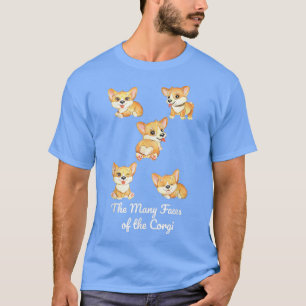 The Many Faces of the Corgi Funny Puppy, Doggy cut T-Shirt