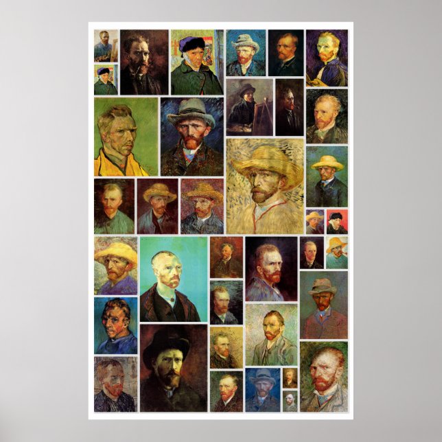 The Many Faces Of Vincent Van Gogh Poster (Front)
