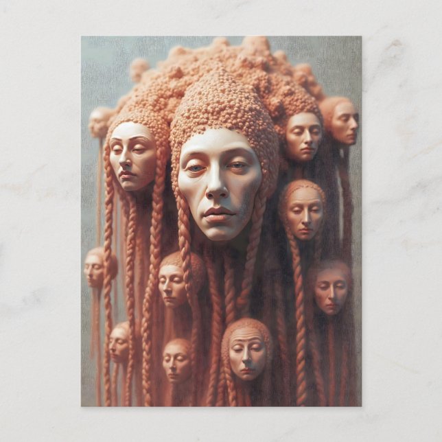 The Many Faces Within Postcard (Front)