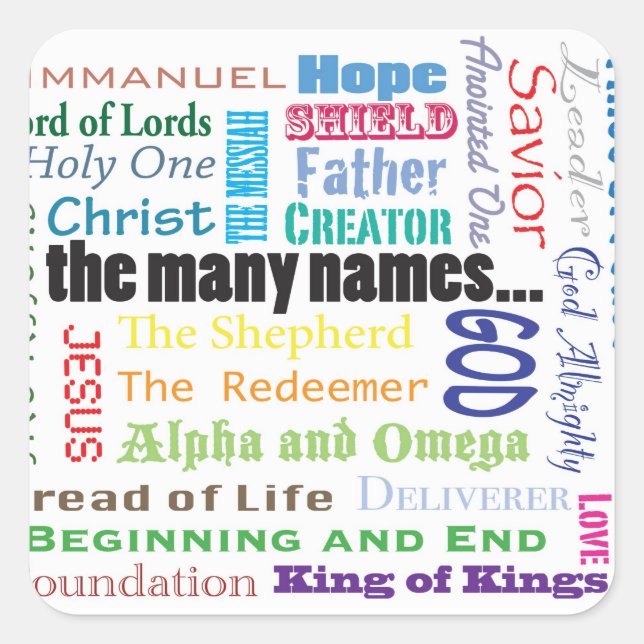 The Many Names... Stickers (Front)