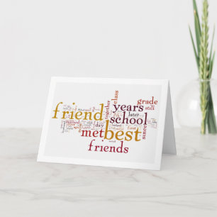 THE "MANY" WORDS OF FRIENDSHIP BIRTHDAY CARD
