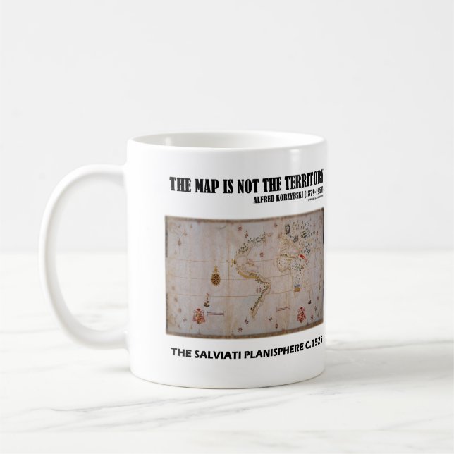 The Map Is Not The Territory Salviati Planisphere Coffee Mug (Left)