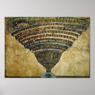 The Map of Hell, Abyss of Hell - Sandro Botticelli Poster