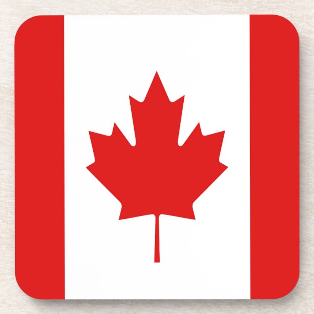 The Maple Leaf flag of Canada Coaster (Front)