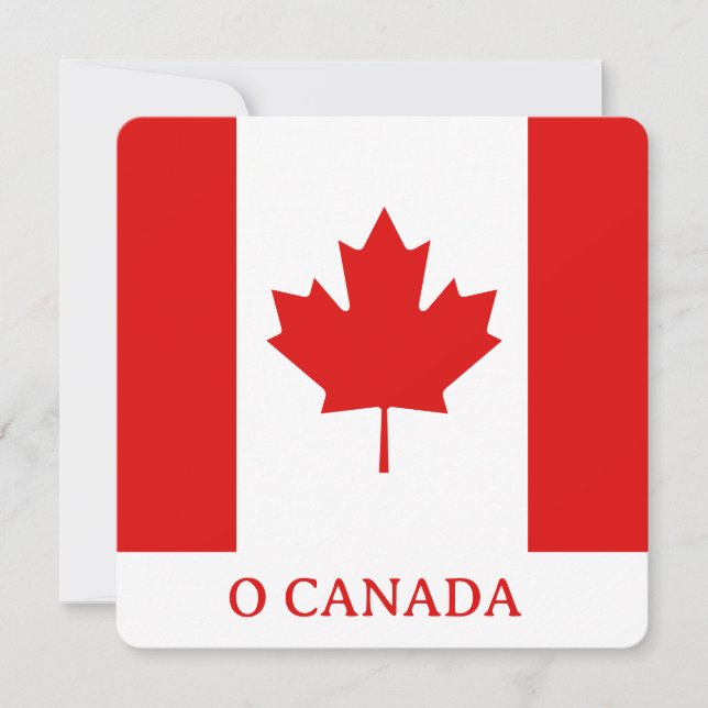 The Maple Leaf flag of Canada Holiday Card (Front)