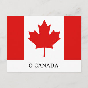 The Maple Leaf flag of Canada Holiday Postcard