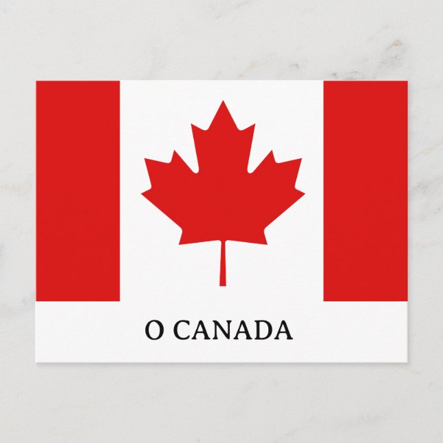 The Maple Leaf flag of Canada Holiday Postcard (Front)