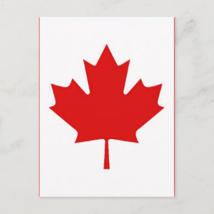 The Maple Leaf flag of Canada Postcard