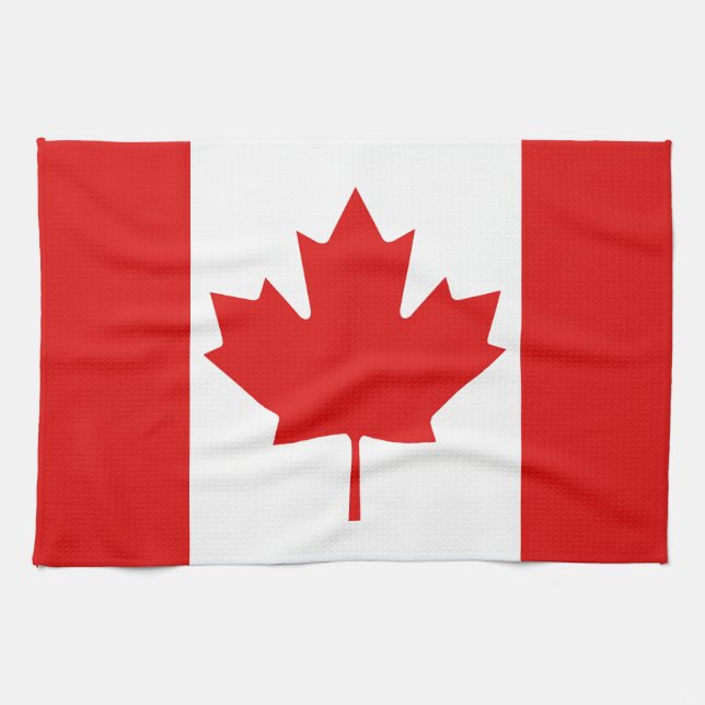 The Maple Leaf flag of Canada Tea Towel (Horizontal)