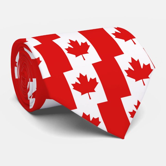 The Maple Leaf flag of Canada Tie (Rolled)