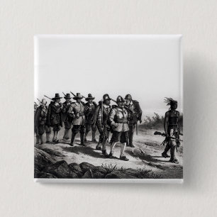 The March of Miles Standish 15 Cm Square Badge
