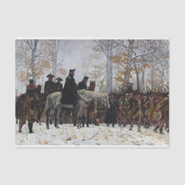 The March to Valley Forge by William B. T. Trego Tissue Paper (Front)