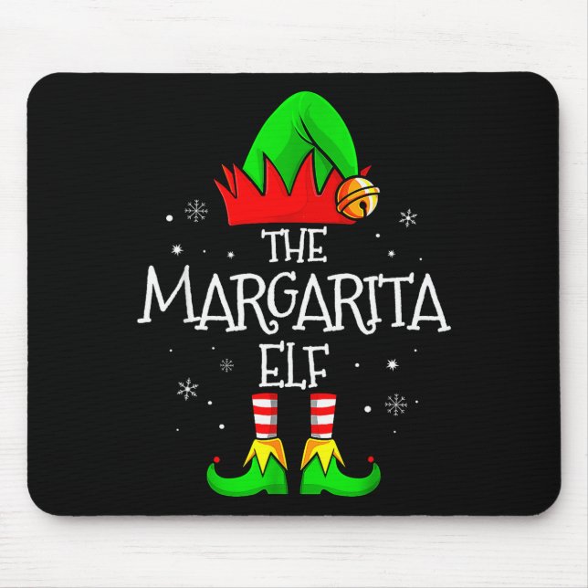 The Margarita Elf Matching Family Christmas Mens W Mouse Mat (Front)