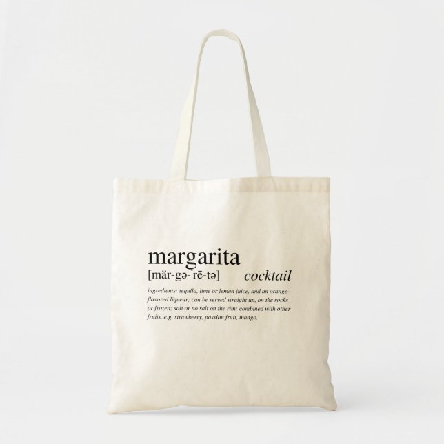 The Margarita - the perfect tequila cocktail Tote Bag (Front)