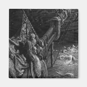 The Mariner gazes on the serpents in the ocean Magnet