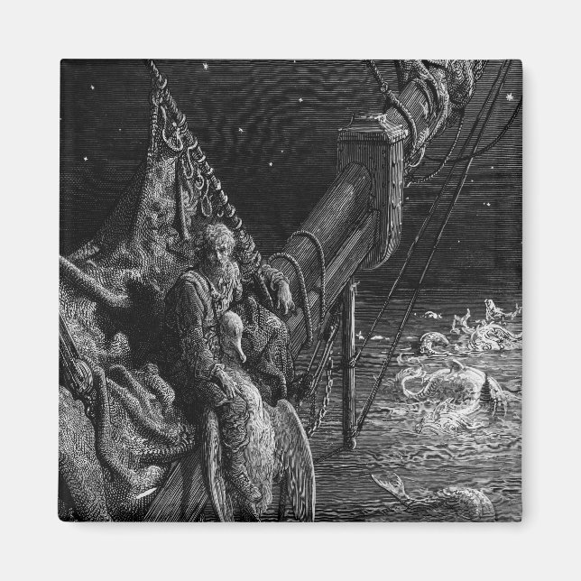 The Mariner gazes on the serpents in the ocean Magnet (Front)