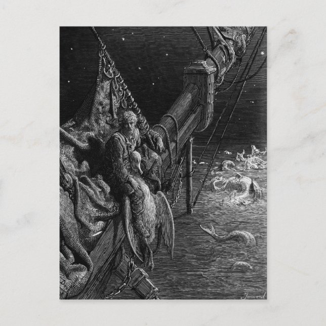 The Mariner gazes on the serpents in the ocean Postcard (Front)