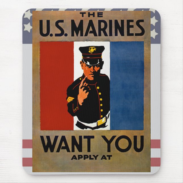 The Marines Want You Mouse Mat (Front)