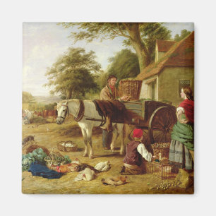 The Market Cart, 1864 (oil on canvas) Magnet