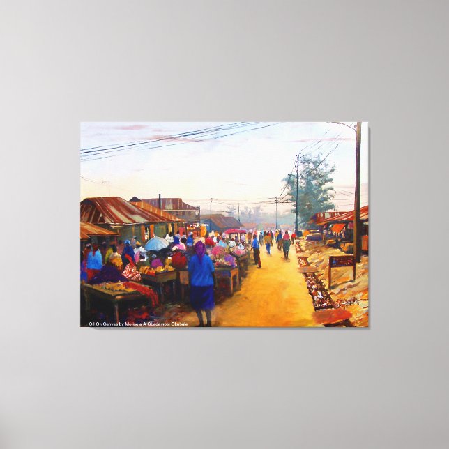 THE MARKET PLACE BY MOJISOLA A GBADAMOSI OKUBULE   CANVAS PRINT (Front)