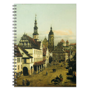 The Marketplace at Pirna by Bernardo Bellotto Notebook