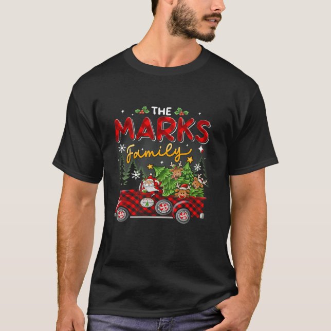 The Marks Family Christmas Matching Pyjamas Group  T-Shirt (Front)