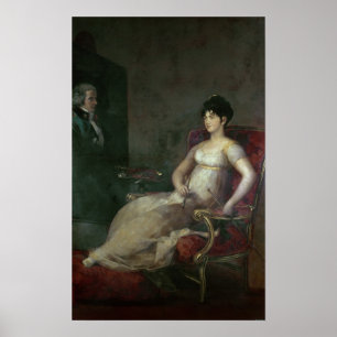 The Marquesa de Villafranca Painting her Husband Poster