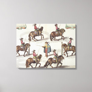 The Marquis of Newcastle Giving Captain Mazin a Ri Canvas Print