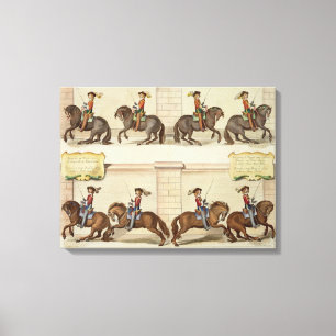 The Marquis of Newcastle on Horseback Demonstratin Canvas Print