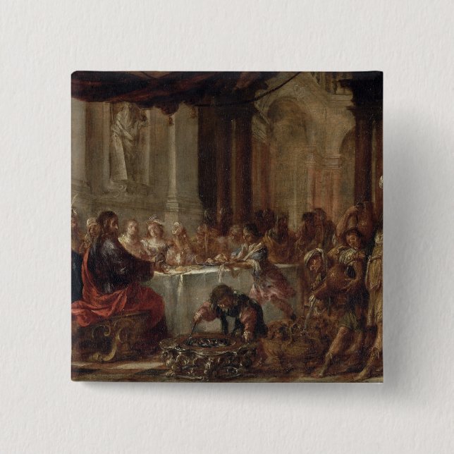 The Marriage at Cana, 1660 15 Cm Square Badge (Front)