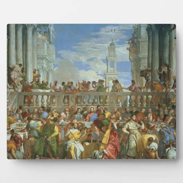 The Marriage Feast at Cana, c.1562 (oil on canvas) Plaque (Front)