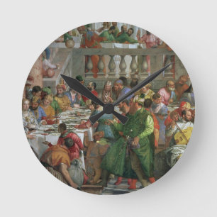 The Marriage Feast at Cana, detail of banqueting t Round Clock