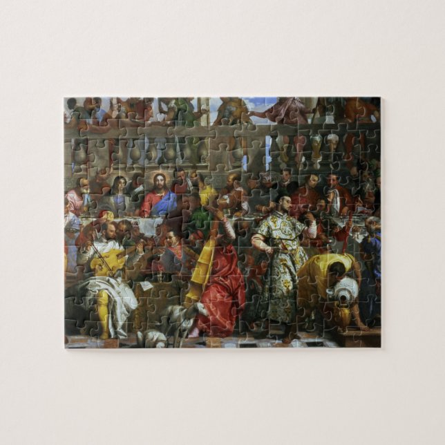 The Marriage Feast at Cana, detail of musicians an Jigsaw Puzzle (Horizontal)