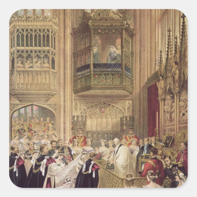 The Marriage of Edward VII Square Sticker (Front)