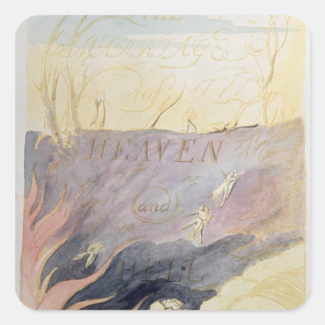The Marriage of Heaven and Hell Square Sticker (Front)