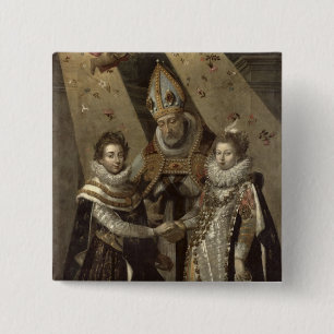 The Marriage of Louis XIII 15 Cm Square Badge