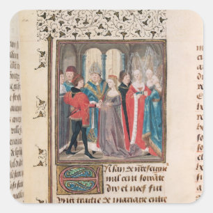 The Marriage of Philippe Auguste  King of France Square Sticker