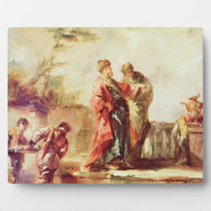 The Marriage of Tobias, detail from a series of pa Plaque