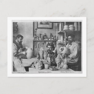 The Martin brothers in the studio at the Southall Postcard