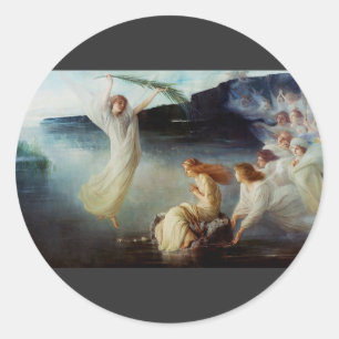 The martyrdom of Saint Christina Art Classic Round Sticker